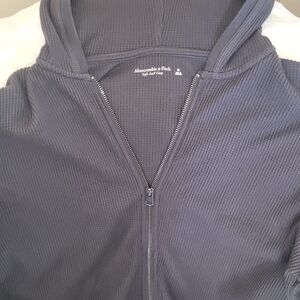 Abercrombie & Fitch Charcoal Textured Hoodie